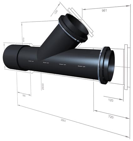 Extena Tryckrör Polyeten PE100 RC Specialtillverkad rördel