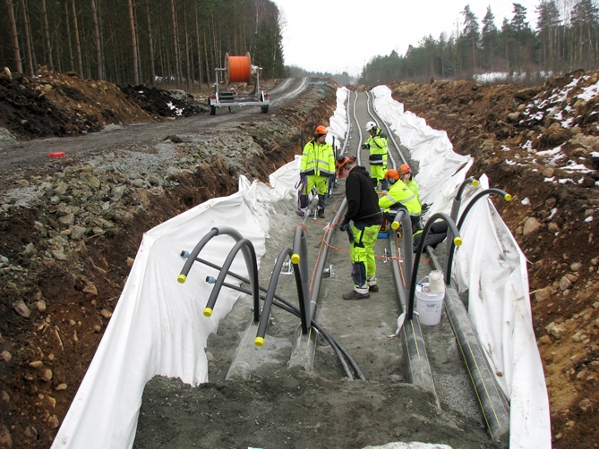 Extena tillverkar Kabelskyddsrör SRS, SRE och för Optofiber