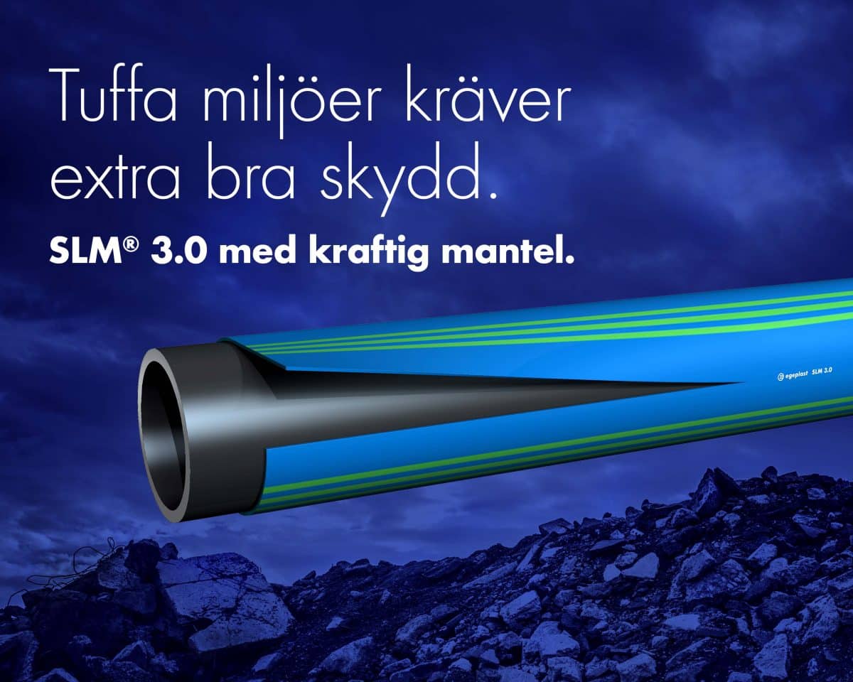 Extena SLM Protected Pipe standardrör polyeten med kraftig mantel PEplus