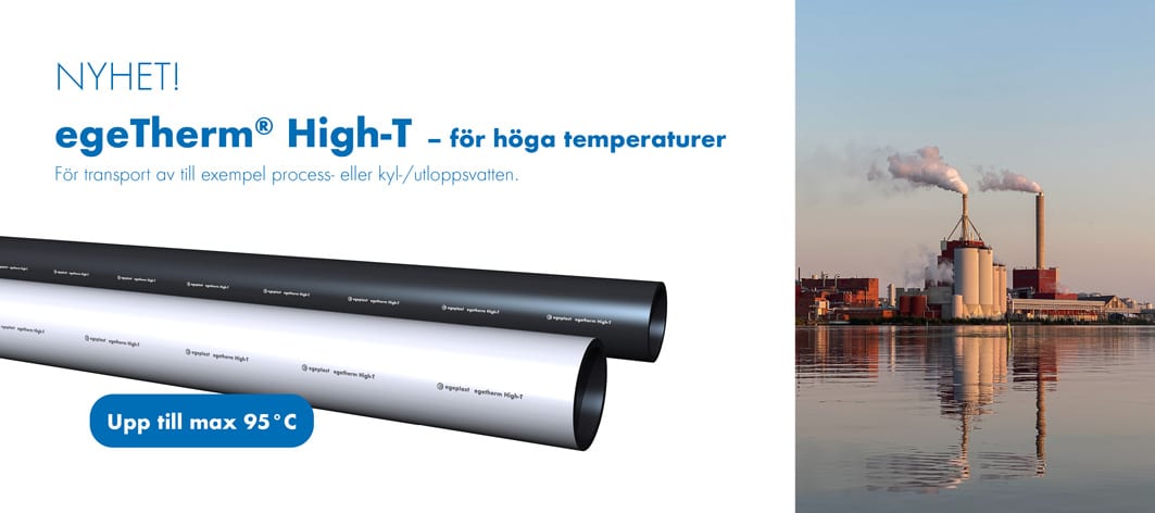 Extena egeTherm High-T rör avsedd för transport av höga temperaturer