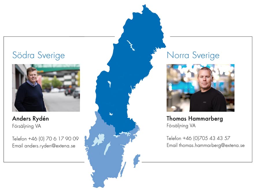 Extena av polyetenrör i hela Sverige från Kiruna till Ystad